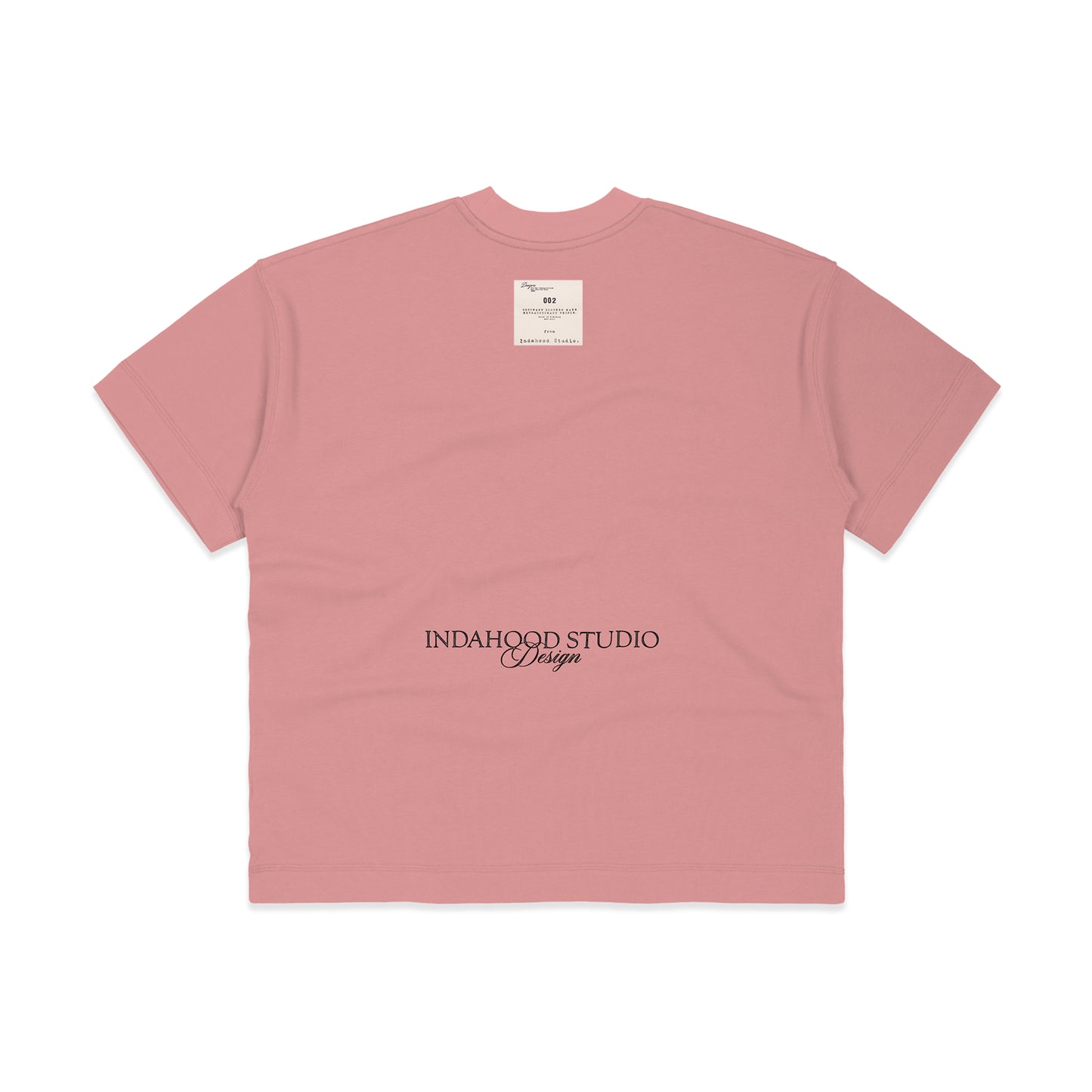 INDAHOOD SIGNATURE EMBOSSED MACROON TEE