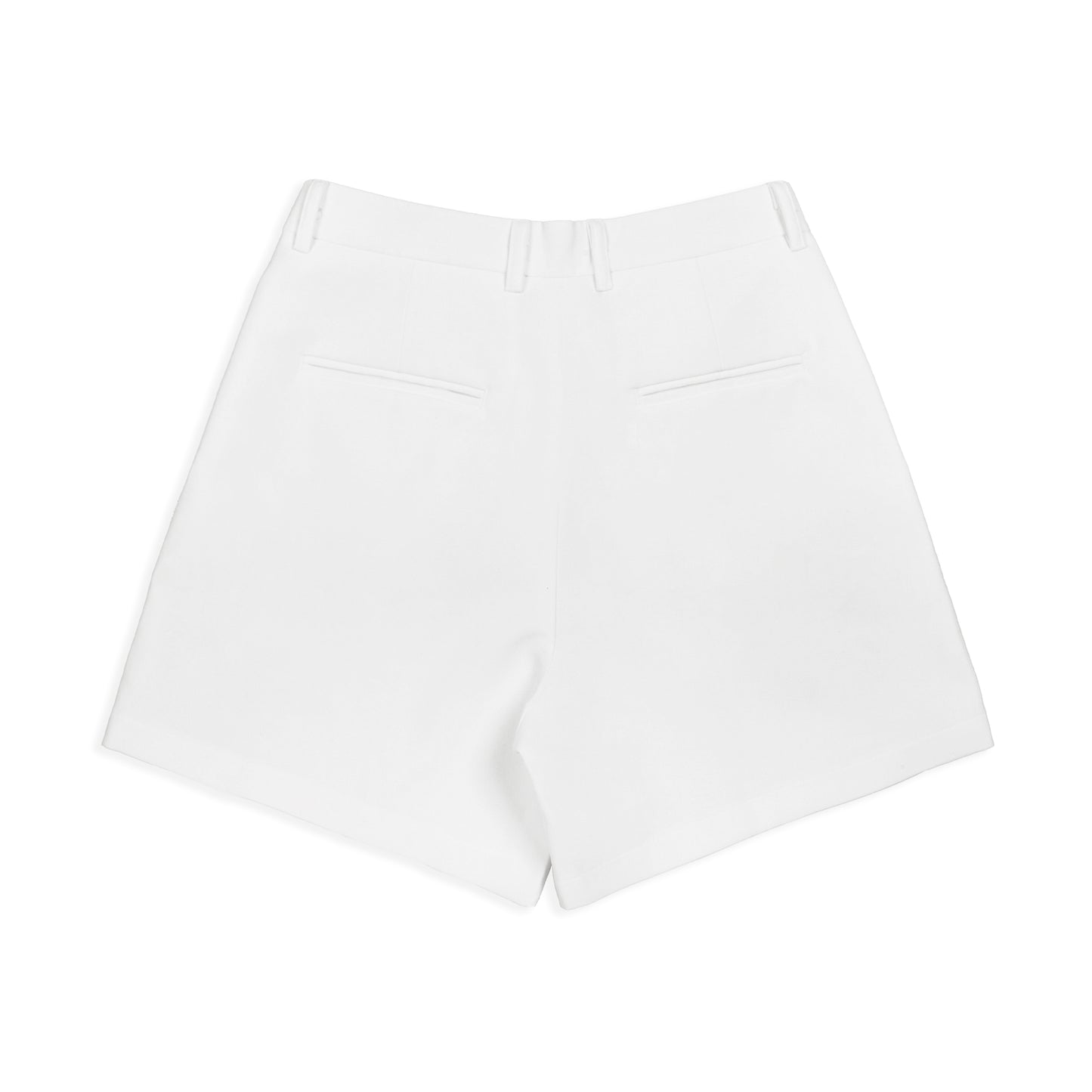 LOW WAIST WHITE LINEN LAINE SHORTS