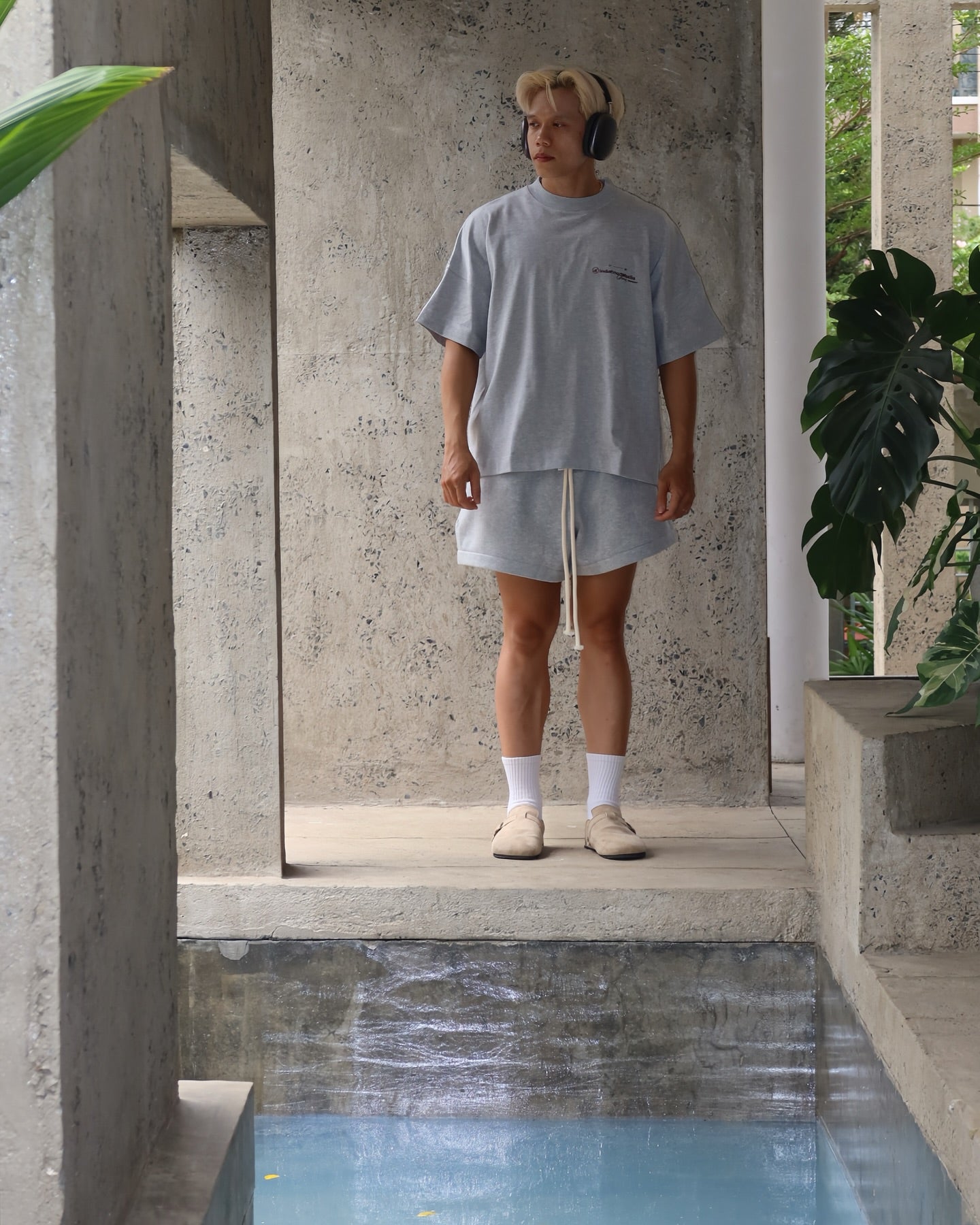 INDASTU SS1725 GREY BOXY TEE