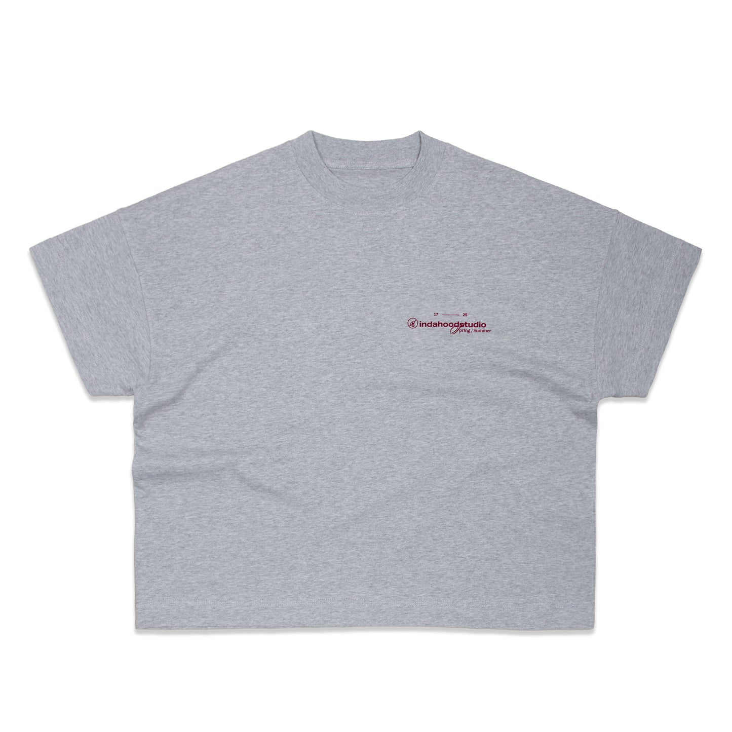 INDASTU SS1725 GREY BOXY TEE